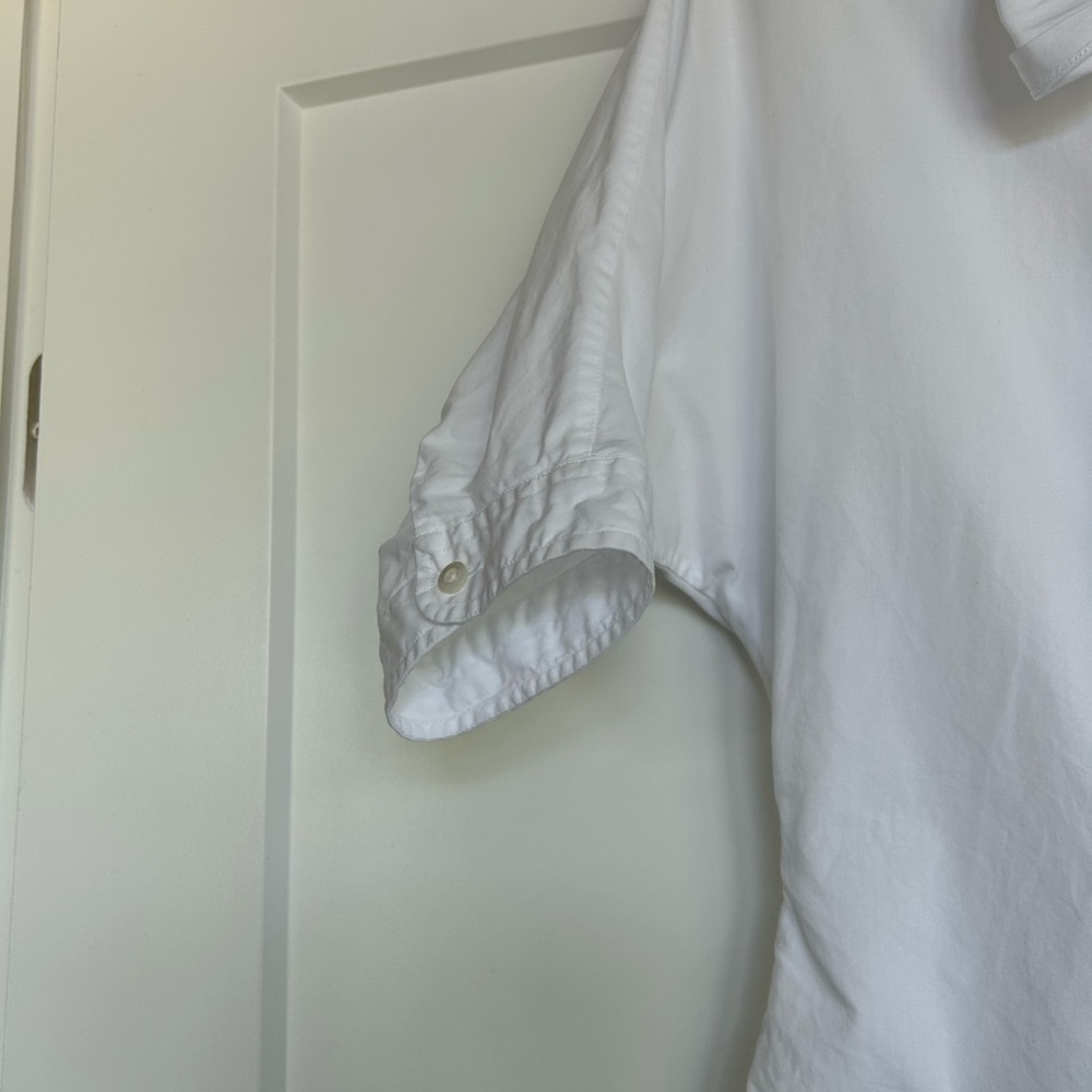 Ralph Lauren Blue Label White Bow Tie Short Sleeve Blouse - Picture 6 of 11